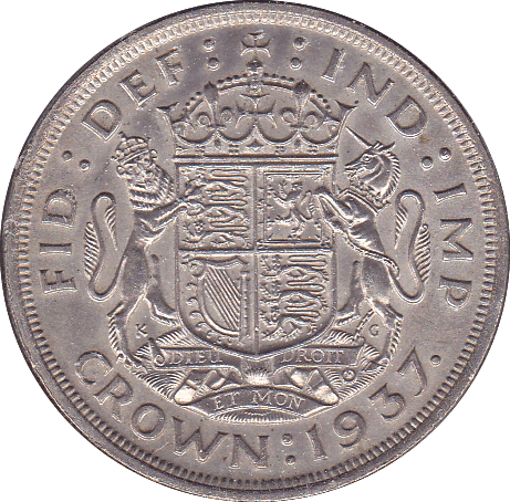 1937 CROWN ( UNC ) C - Crown - Cambridgeshire Coins