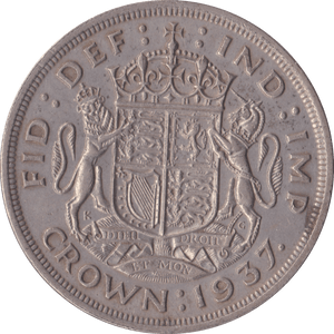 1937 CROWN ( VF ) B - Crown - Cambridgeshire Coins