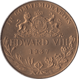 1937 EDWARD VIII COMMEMORATIVE MEDALLION - MEDALS & MEDALLIONS - Cambridgeshire Coins