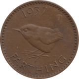 1937 FARTHING 2 ( EF ) 22 - Farthing - Cambridgeshire Coins