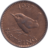 1937 FARTHING ( BU ) - Farthing - Cambridgeshire Coins