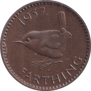 1937 FARTHING ( PROOF ) - Farthing - Cambridgeshire Coins
