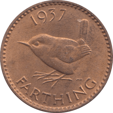 1937 FARTHING ( UNC ) B - Farthing - Cambridgeshire Coins