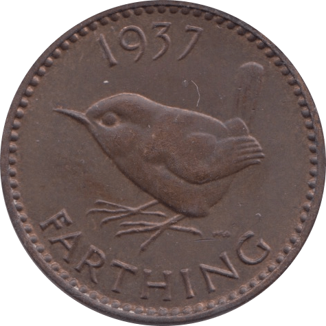 1937 FARTHING ( UNC ) - Farthing - Cambridgeshire Coins