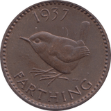1937 FARTHING ( UNC ) - Farthing - Cambridgeshire Coins