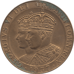 1937 GEORGE VI AND QUEEN ELIZABETH COMMEMORATIVE MEDALLION ref 1 - MEDALLIONS - Cambridgeshire Coins