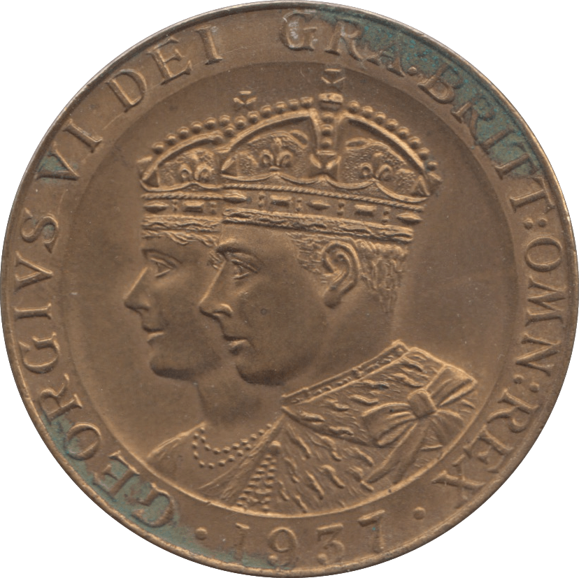 1937 GEORGE VI AND QUEEN ELIZABETH COMMEMORATIVE MEDALLION ref 1 - MEDALLIONS - Cambridgeshire Coins