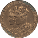 1937 GEORGE VI AND QUEEN ELIZABETH COMMEMORATIVE MEDALLION ref 1 - MEDALLIONS - Cambridgeshire Coins