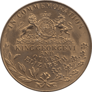 1937 GEORGE VI AND QUEEN ELIZABETH COMMEMORATIVE MEDALLION ref 1 - MEDALLIONS - Cambridgeshire Coins