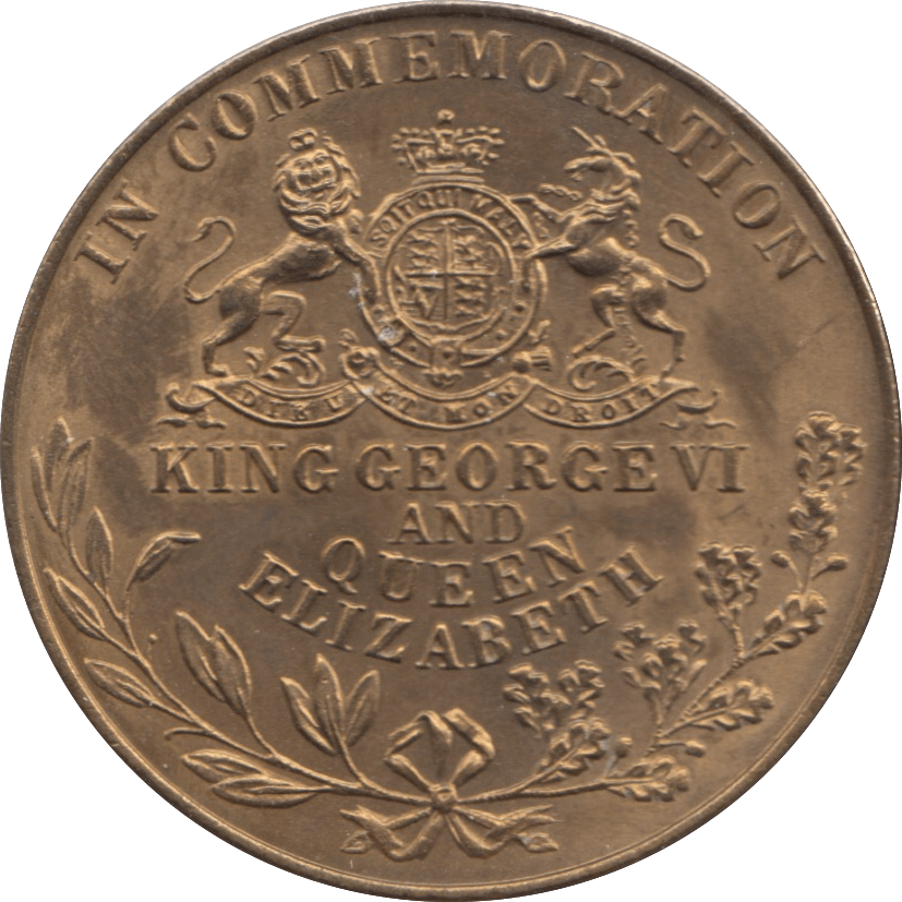 1937 GEORGE VI AND QUEEN ELIZABETH COMMEMORATIVE MEDALLION ref 1 - MEDALLIONS - Cambridgeshire Coins