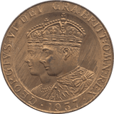 1937 GEORGE VI AND QUEEN ELIZABETH COMMEMORATIVE MEDALLION ref 2 - MEDALLIONS - Cambridgeshire Coins