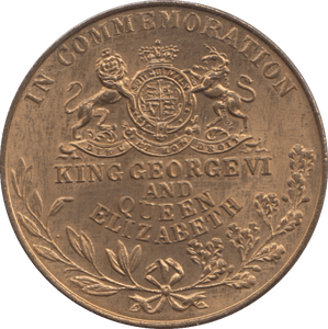 1937 GEORGE VI AND QUEEN ELIZABETH COMMEMORATIVE MEDALLION ref 2 - MEDALLIONS - Cambridgeshire Coins