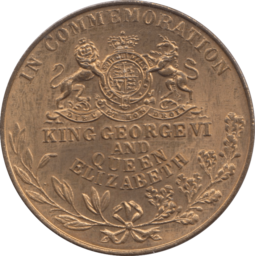 1937 GEORGE VI AND QUEEN ELIZABETH COMMEMORATIVE MEDALLION ref 2 - MEDALLIONS - Cambridgeshire Coins