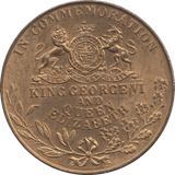 1937 GEORGE VI AND QUEEN ELIZABETH COMMEMORATIVE MEDALLION ref 2 - MEDALLIONS - Cambridgeshire Coins