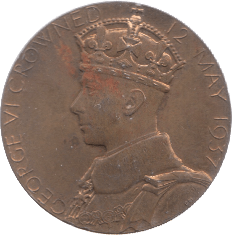 1937 GEORGE VI CROWNED MEDALLION - MEDALLIONS - Cambridgeshire Coins