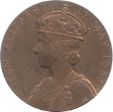 1937 GEORGE VI CROWNED MEDALLION - MEDALLIONS - Cambridgeshire Coins