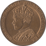 1937 GEORGE VI CROWNED MEDALLION - MEDALS & MEDALLIONS - Cambridgeshire Coins