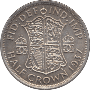 1937 HALFCROWN ( UNC ) 5 - HALFCROWN - Cambridgeshire Coins