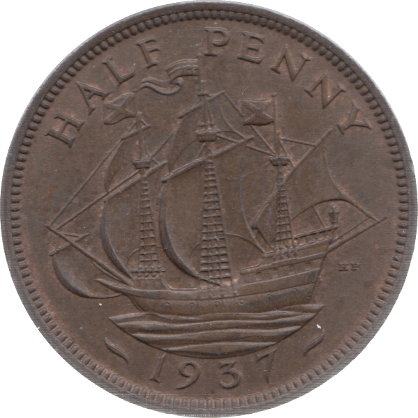 1937 HALFPENNY ( BU ) 2 REF 18 - Halfpenny - Cambridgeshire Coins