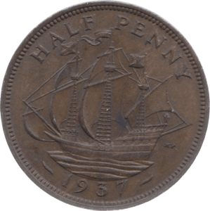 1937 HALFPENNY ( BU ) REF 17 - Halfpenny - Cambridgeshire Coins