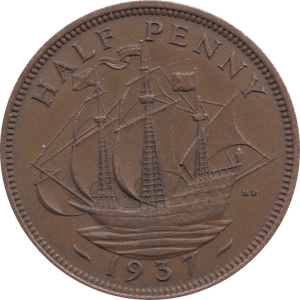 1937 HALFPENNY ( EF ) 1 - Halfpenny - Cambridgeshire Coins