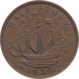 1937 HALFPENNY ( EF ) 1 - Halfpenny - Cambridgeshire Coins