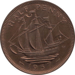 1937 HALFPENNY ( PROOF ) - Halfpenny - Cambridgeshire Coins