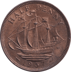 1937 HALFPENNY ( UNC ) - Halfpenny - Cambridgeshire Coins