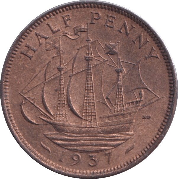 1937 HALFPENNY ( UNC ) - Halfpenny - Cambridgeshire Coins