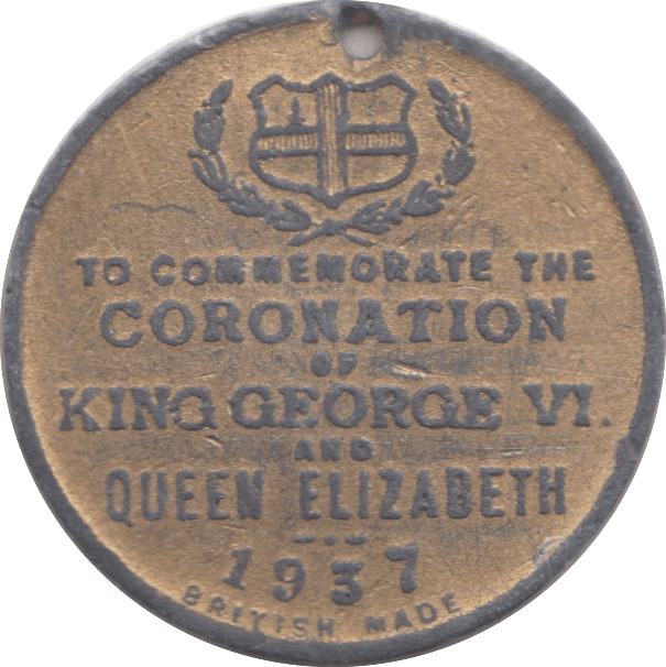 1937 KING GEORGE CORONATION MEDALLION - MEDALLIONS - Cambridgeshire Coins