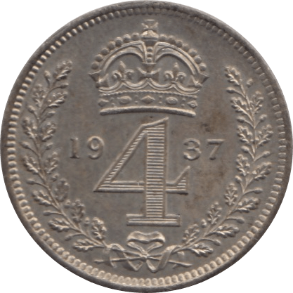 1937 MAUNDY FOURPENCE ( PROOF ) - Maundy Coins - Cambridgeshire Coins