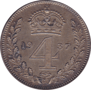 1937 MAUNDY FOURPENCE ( PROOF ) - Maundy Coins - Cambridgeshire Coins