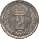 1937 MAUNDY TWOPENCE ( PROOF ) - Maundy Coins - Cambridgeshire Coins