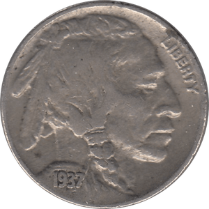 1937 NICKLE 5 CENTS USA REF H116 - WORLD COINS - Cambridgeshire Coins