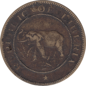 1937 ONE CENT LIBERIA REF H73 - WORLD COINS - Cambridgeshire Coins
