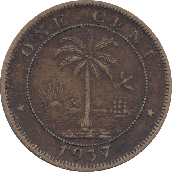 1937 ONE CENT LIBERIA REF H73 - WORLD COINS - Cambridgeshire Coins