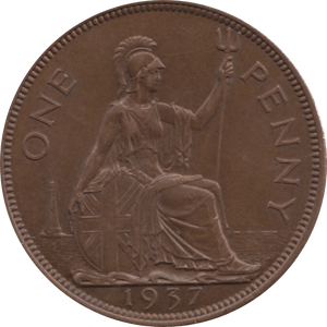 1937 PENNY 1 ( AUNC ) 41 - Penny - Cambridgeshire Coins