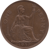 1937 PENNY 1 ( AUNC ) 41 - Penny - Cambridgeshire Coins