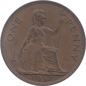 1937 PENNY ( AUNC ) 2 - Penny - Cambridgeshire Coins