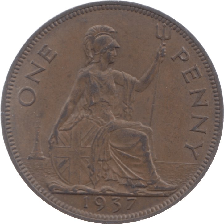 1937 PENNY ( AUNC ) 2 - Penny - Cambridgeshire Coins