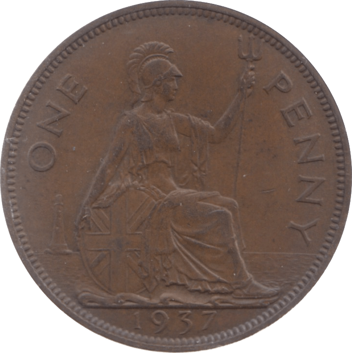 1937 PENNY ( AUNC ) 3 - Penny - Cambridgeshire Coins