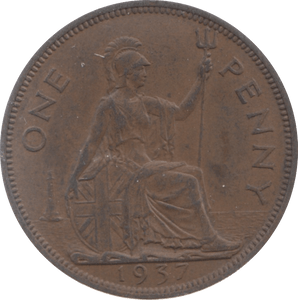 1937 PENNY ( AUNC ) 4 - Penny - Cambridgeshire Coins