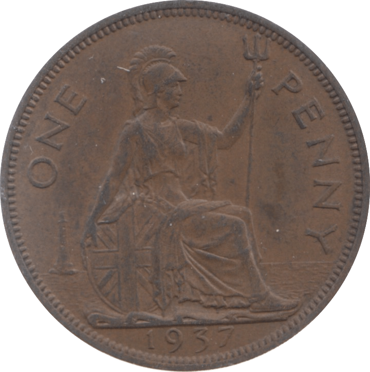 1937 PENNY ( AUNC ) 4 - Penny - Cambridgeshire Coins