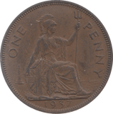 1937 PENNY ( AUNC ) 4 - Penny - Cambridgeshire Coins