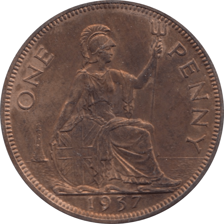 1937 PENNY ( AUNC ) - Penny - Cambridgeshire Coins