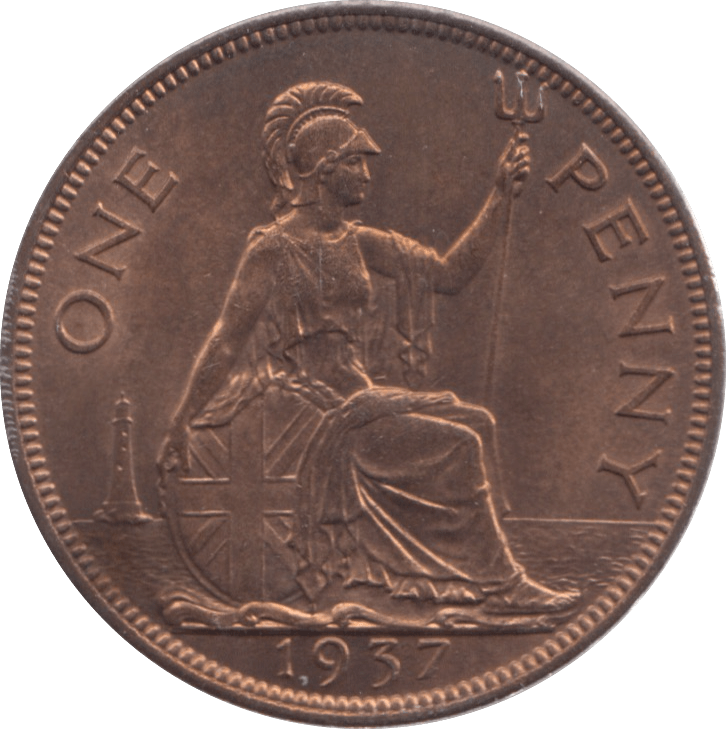 1937 PENNY ( BU ) 3 - Penny - Cambridgeshire Coins