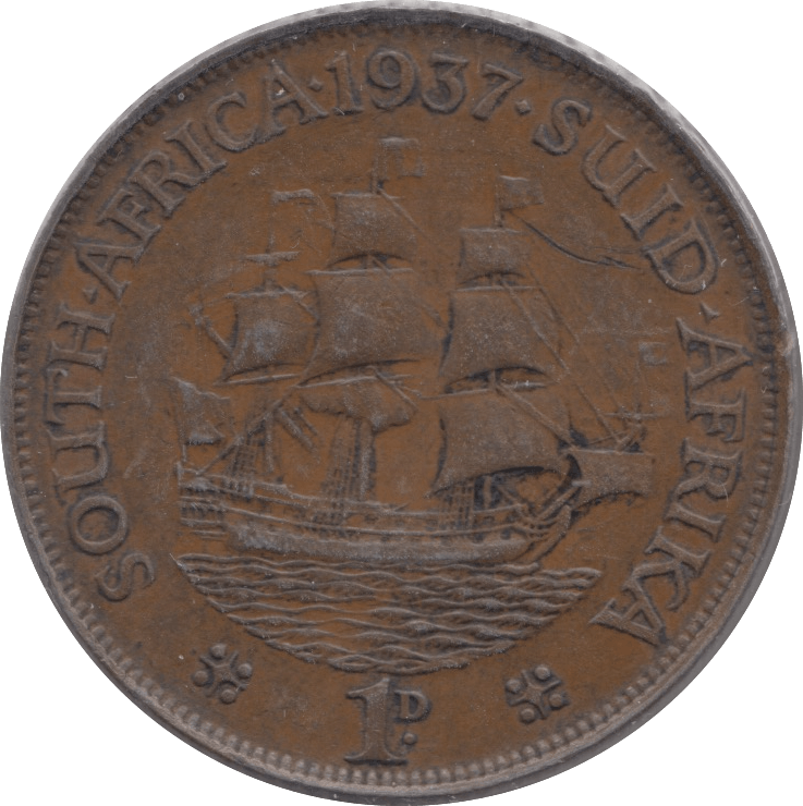 1937 PENNY SOUTH AFRICA - WORLD COINS - Cambridgeshire Coins