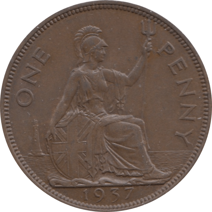 1937 PENNY ( UNC ) 1 - Penny - Cambridgeshire Coins