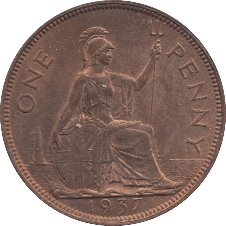 1937 PENNY ( UNC ) 1 - Penny - Cambridgeshire Coins