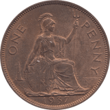 1937 PENNY ( UNC ) 1 - Penny - Cambridgeshire Coins